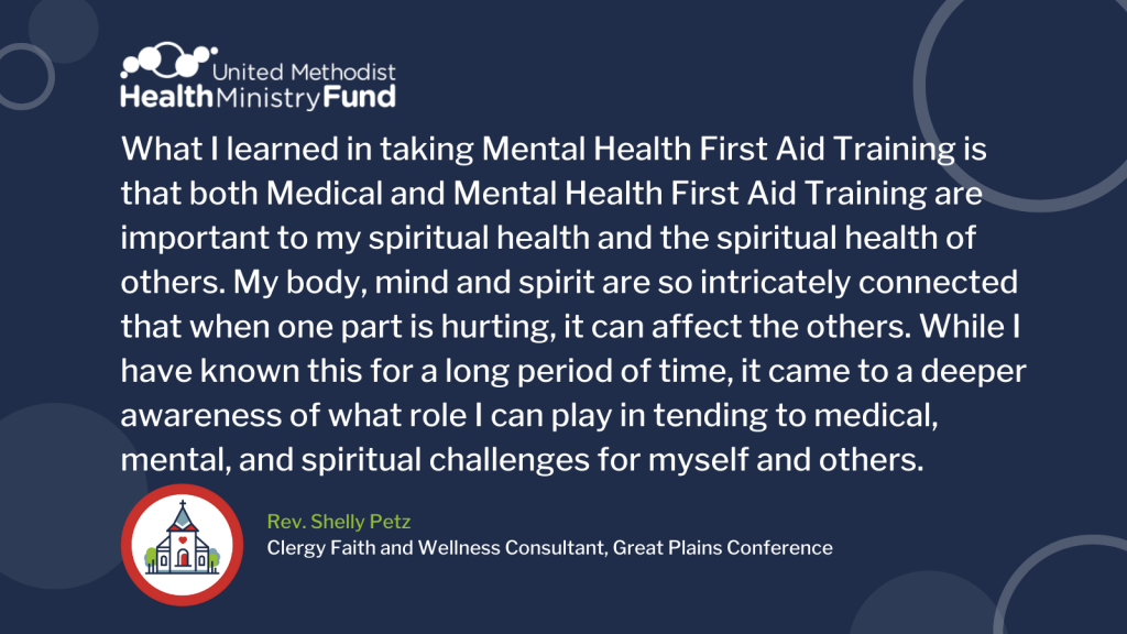 Rev. Shelly Petz shares how the Mental Health First Aid course impacted her.
